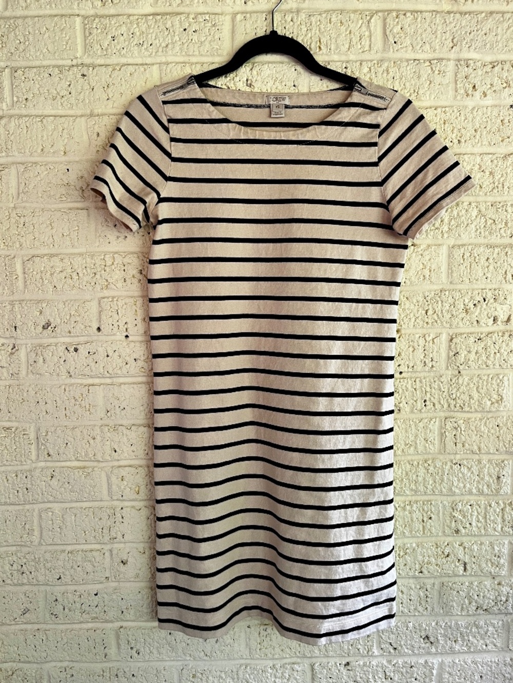 J. Crew Short Sleeve Nautical Stripe Dress